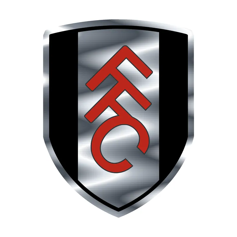 Fulham FC - Logo - Silver Chrome Vinyl Sticker - Custom Size