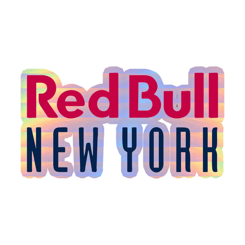 New York Red Bulls - Name - Holographic Vinyl Sticker - Custom Size