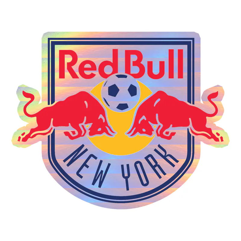 New York Red Bulls - Logo - Holographic Vinyl Sticker - Custom Size