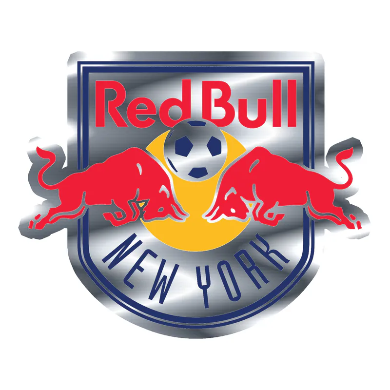 New York Red Bulls - Logo - Silver Chrome Vinyl Sticker - Custom Size