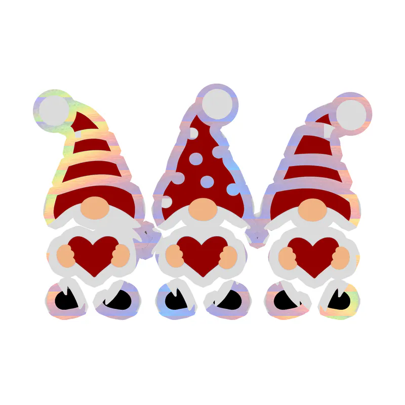 Gnomes Holographic Vinyl Decal - Custom Size