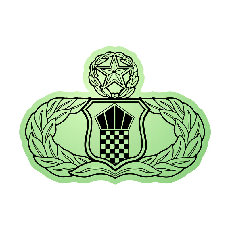 Custom for Sam - Atc Level 7 Badge - Glow in the Dark Vinyl Decal - Custom Size