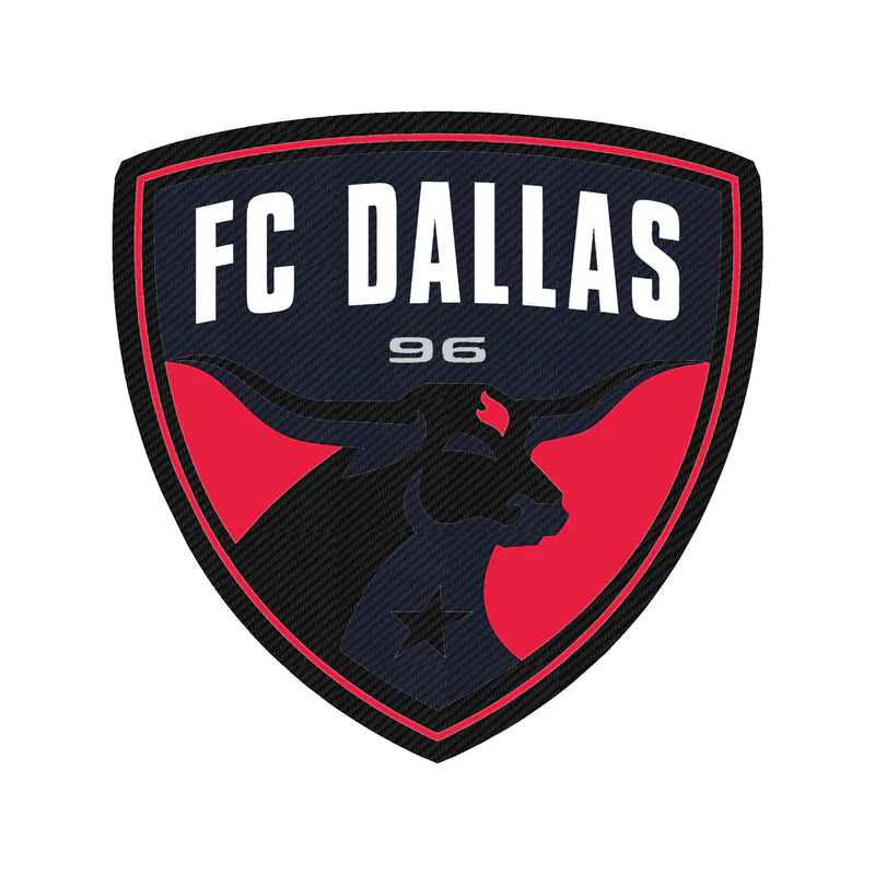 FC Dallas - Logo - Carbon Fiber Vinyl Sticker - Custom Size