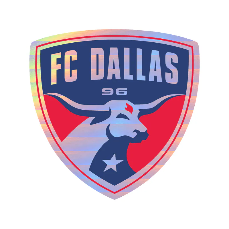 FC Dallas - Logo - Holographic Vinyl Sticker - Custom Size