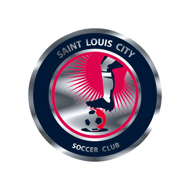 St. Louis City SC - Circle with Name - Silver Chrome Vinyl Sticker - Custom Size