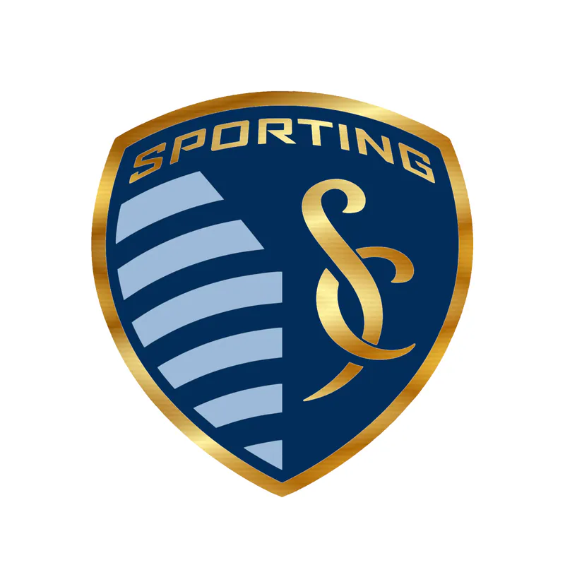 Sporting Kansas City - Logo - Gold Chrome Vinyl Sticker - Custom Size