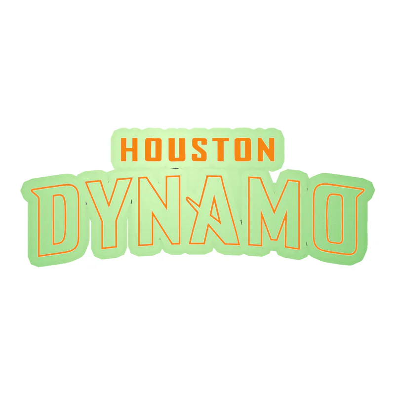 Houston Dynamo - Name - Glow in the Dark Vinyl Sticker - Custom Size