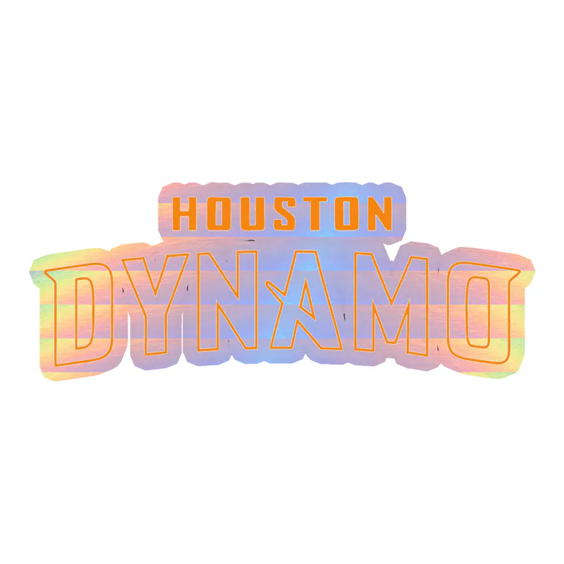 Houston Dynamo - Name - Holographic Vinyl Sticker - Custom Size