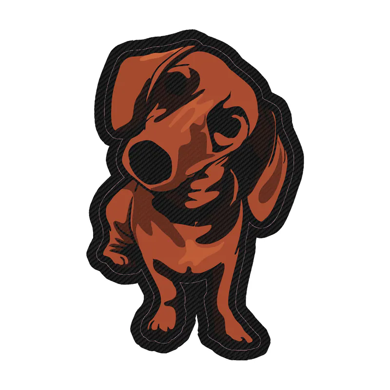 Dachshund - Carbon Fiber Vinyl Sticker - Custom Size