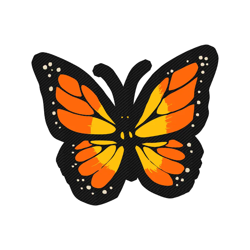 Butterfly - Carbon Fiber Vinyl Decal
