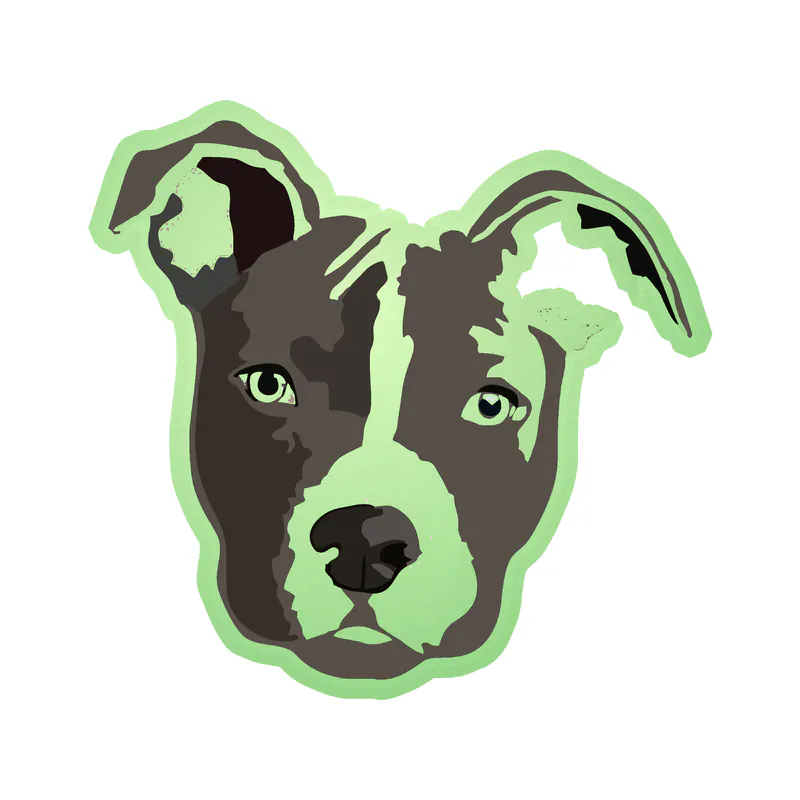 Pitbull - Glow in the Dark Vinyl Sticker - Custom Size