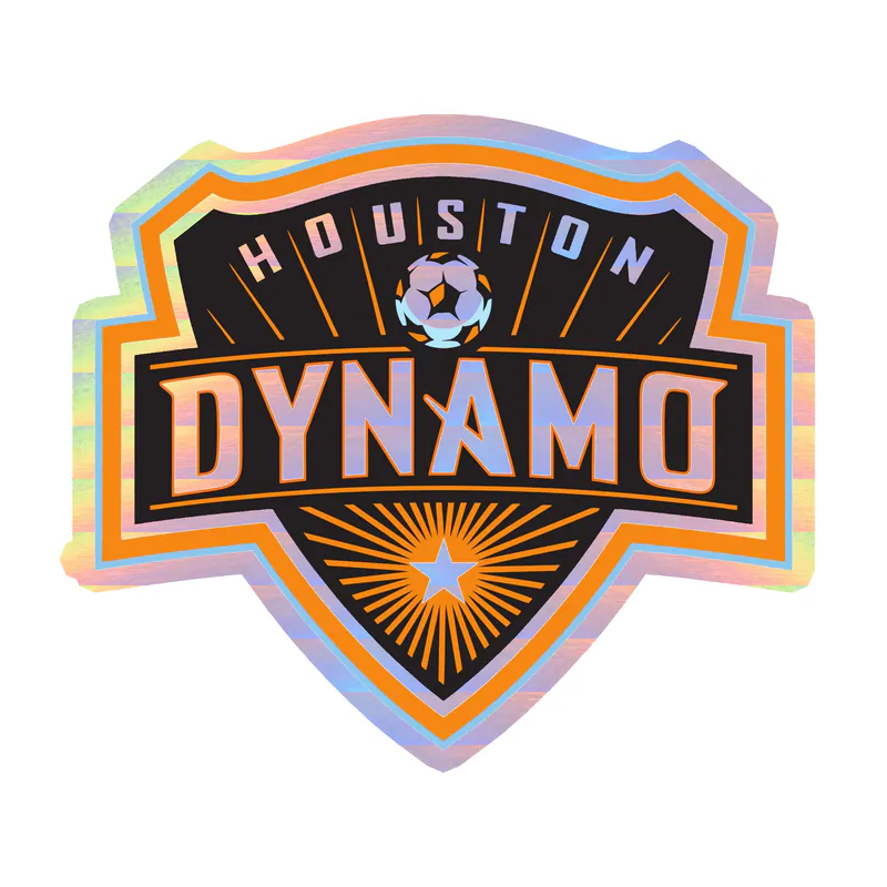 Houston Dynamo - Logo - Holographic Vinyl Sticker - Custom Size