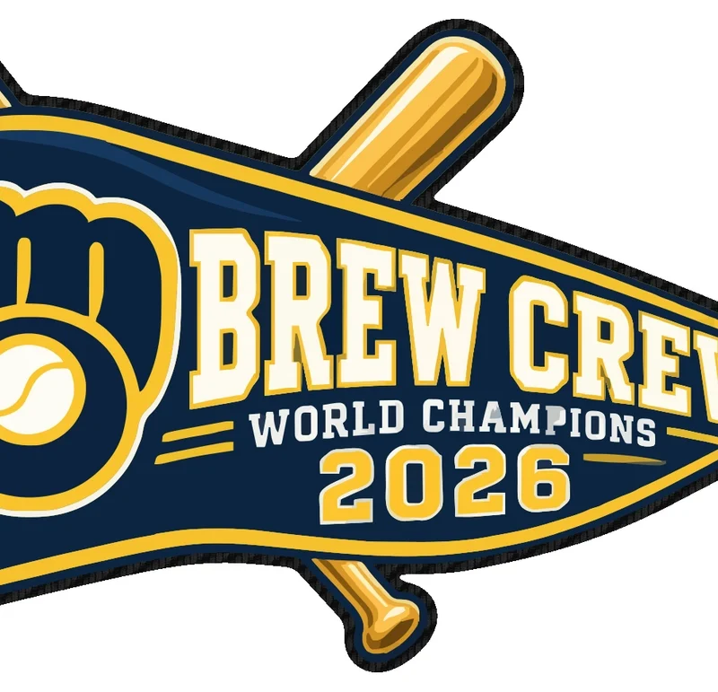 Milwaukee Brewers - 2026 World Series Champions - Brew Crew Pennant - Carbon Fiber Vinyl Sticker - Custom Size