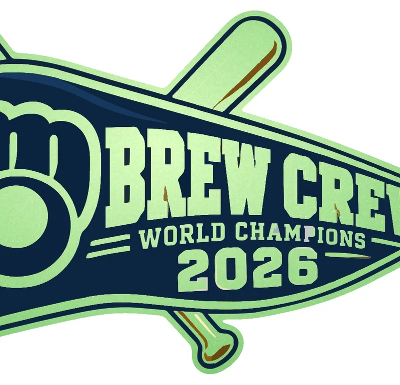 Milwaukee Brewers - 2026 World Series Champions - Brew Crew Pennant - Glow in the Dark Vinyl Sticker - Custom Size
