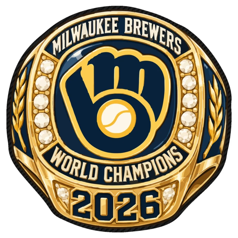 Milwaukee Brewers - 2026 World Series Champions - Championship Ring - Carbon Fiber Vinyl Sticker - Custom Size