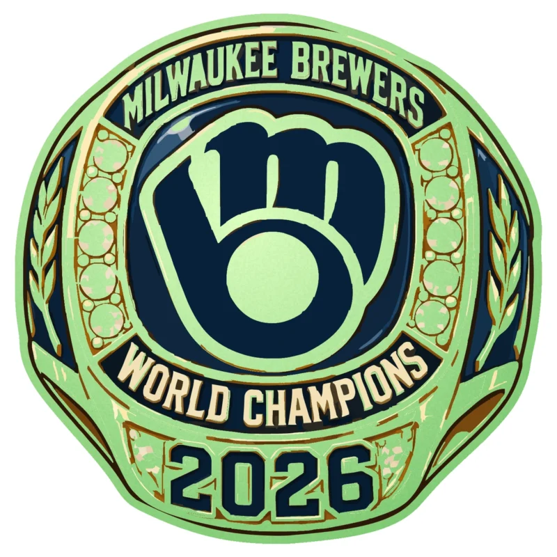 Milwaukee Brewers - 2026 World Series Champions - Championship Ring - Glow in the Dark Vinyl Sticker - Custom Size