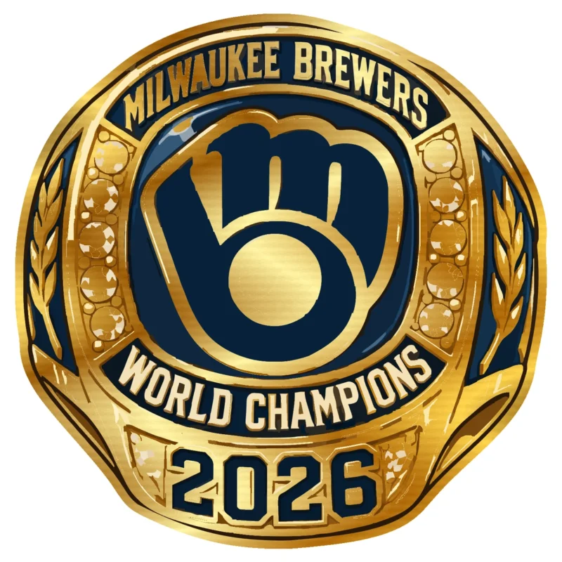 Milwaukee Brewers - 2026 World Series Champions - Championship Ring - Gold Chrome Vinyl Sticker - Custom Size