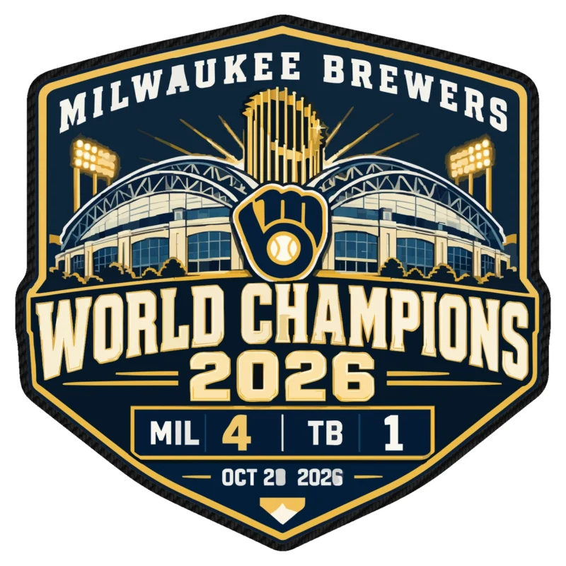 Milwaukee Brewers - 2026 World Series Champions - Clinch Game Keepsake - Carbon Fiber Vinyl Sticker - Custom Size