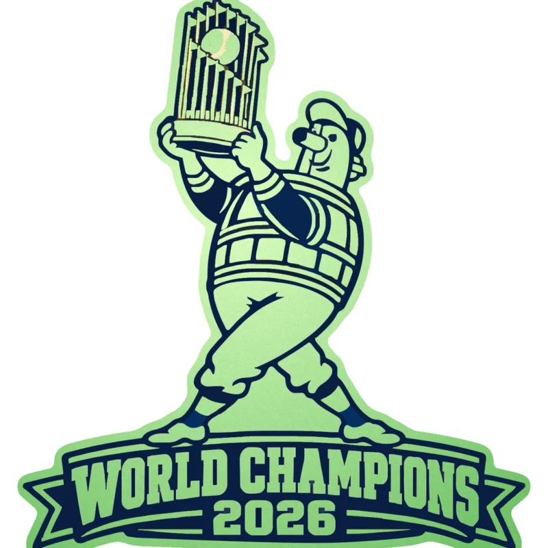 Milwaukee Brewers - 2026 World Series Champions - Trophy Barrelman - Glow in the Dark Vinyl Sticker - Custom Size