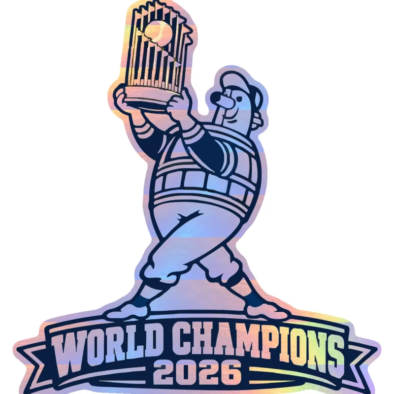 Milwaukee Brewers - 2026 World Series Champions - Trophy Barrelman - Holographic Vinyl Sticker - Custom Size