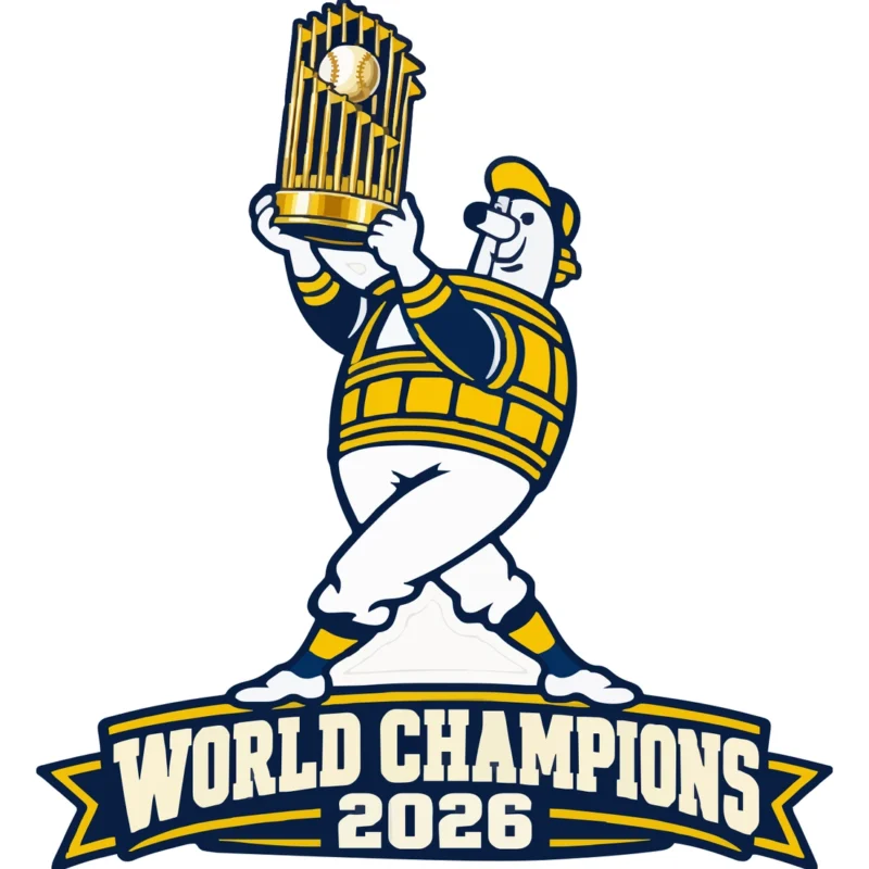 Milwaukee Brewers - 2026 World Series Champions - Trophy Barrelman - Temporary Tattoo