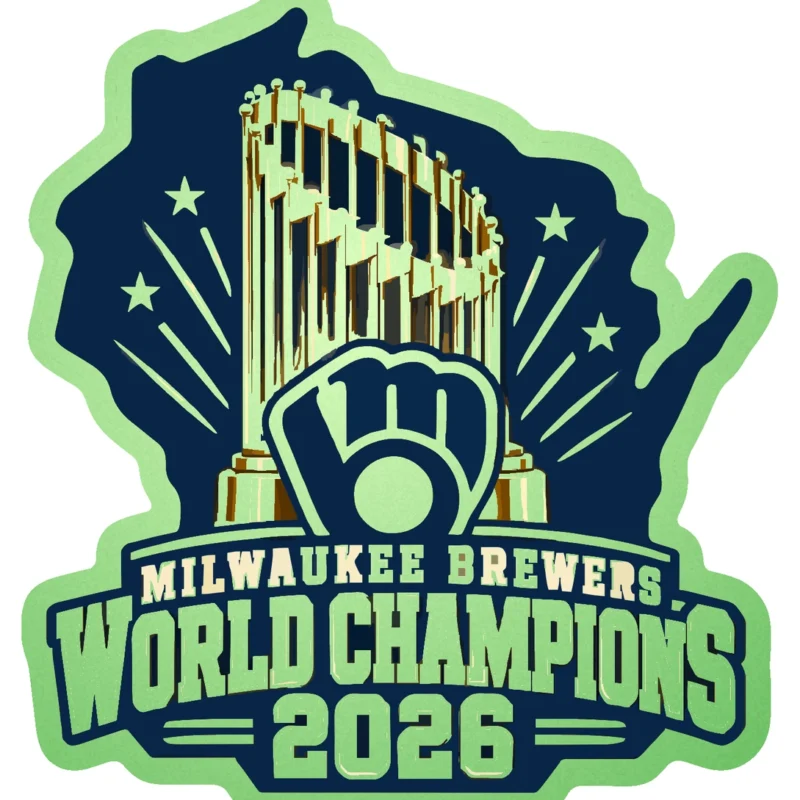 Milwaukee Brewers - 2026 World Series Champions - Wisconsin - Glow in the Dark Vinyl Sticker - Custom Size