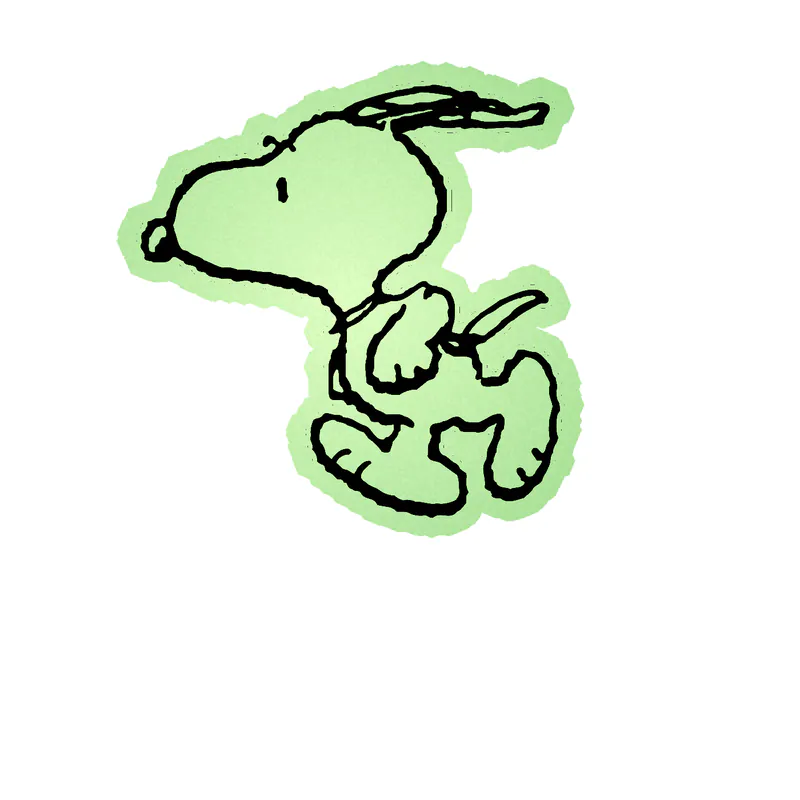 Snoopy Glow in the Dark Vinyl Decal