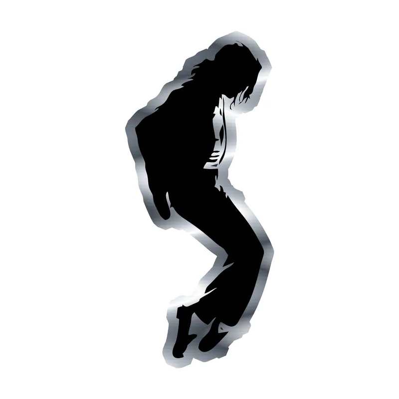 Michael Jackson Silver Chrome Vinyl Decal - Custom Size