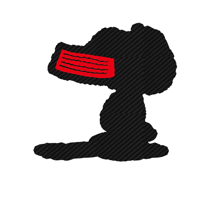Snoopy Carbon Fiber Vinyl Decal