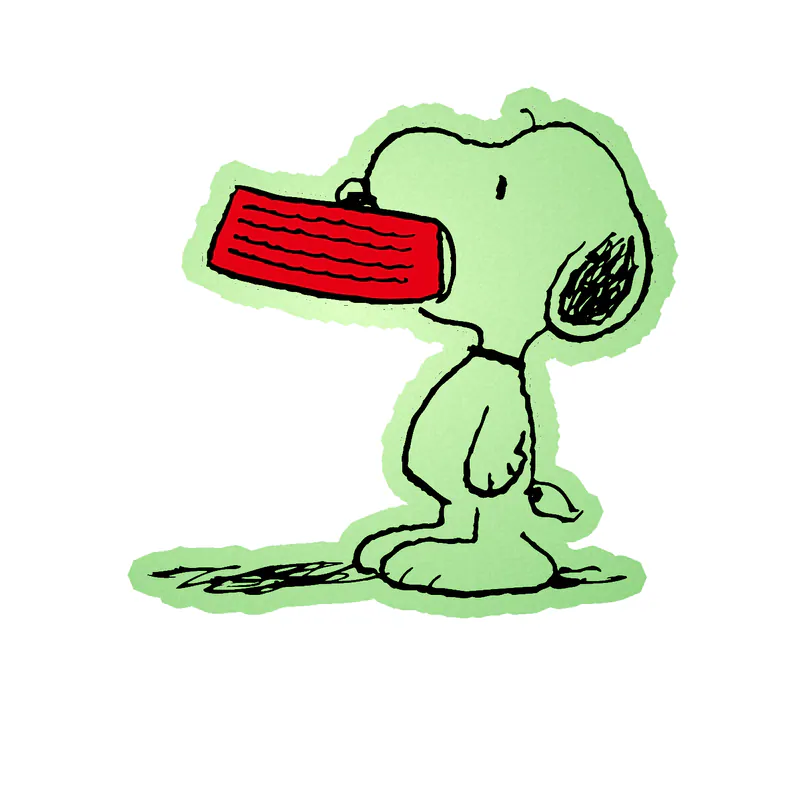 Snoopy Glow in the Dark Vinyl Decal