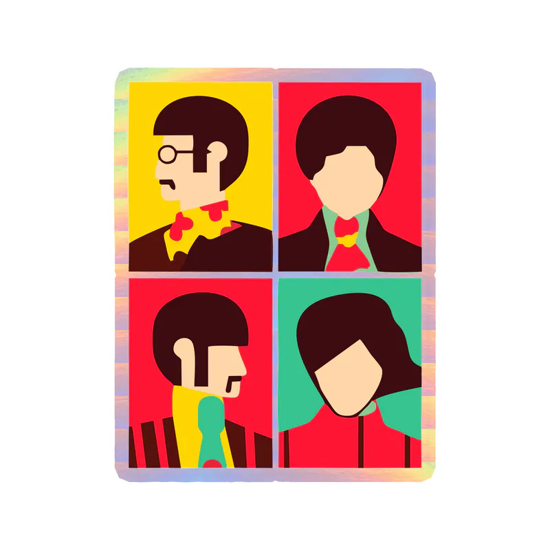 The Beatles Holographic Vinyl Decal - Custom Size