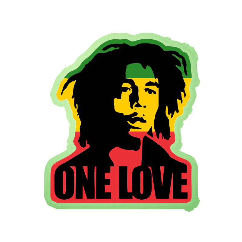 Bob Marley Glow in the Dark Vinyl Decal - Custom Size