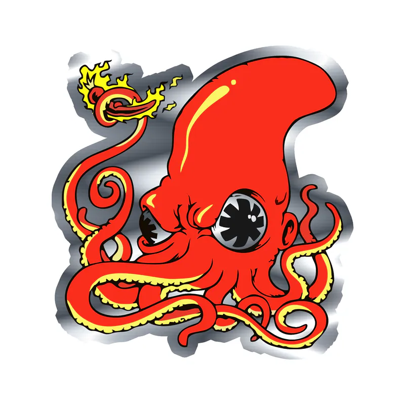 Red Hot Chili Peppers Silver Chrome Vinyl Decal - Custom Size