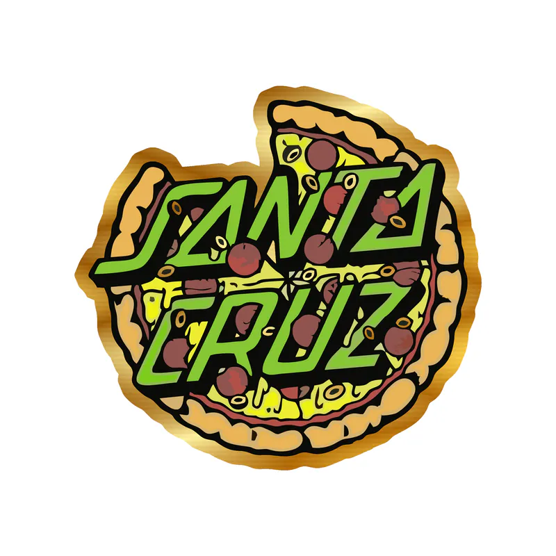 Teenage Mutant Ninja Turtles x Santa Cruz Gold Chrome Vinyl Decal