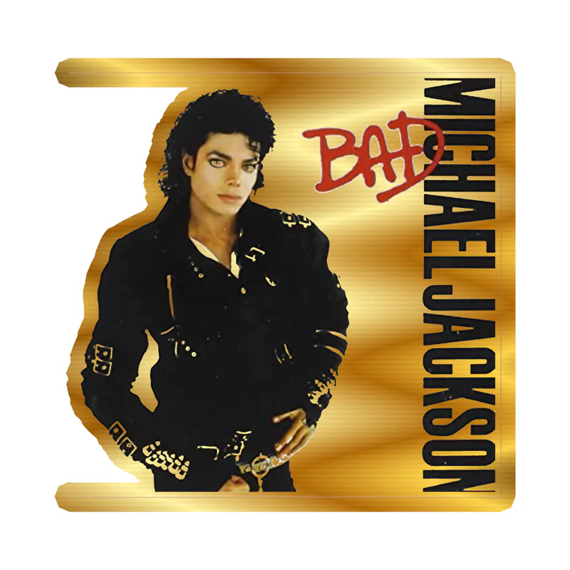 Michael Jackson Gold Chrome Vinyl Decal - Custom Size