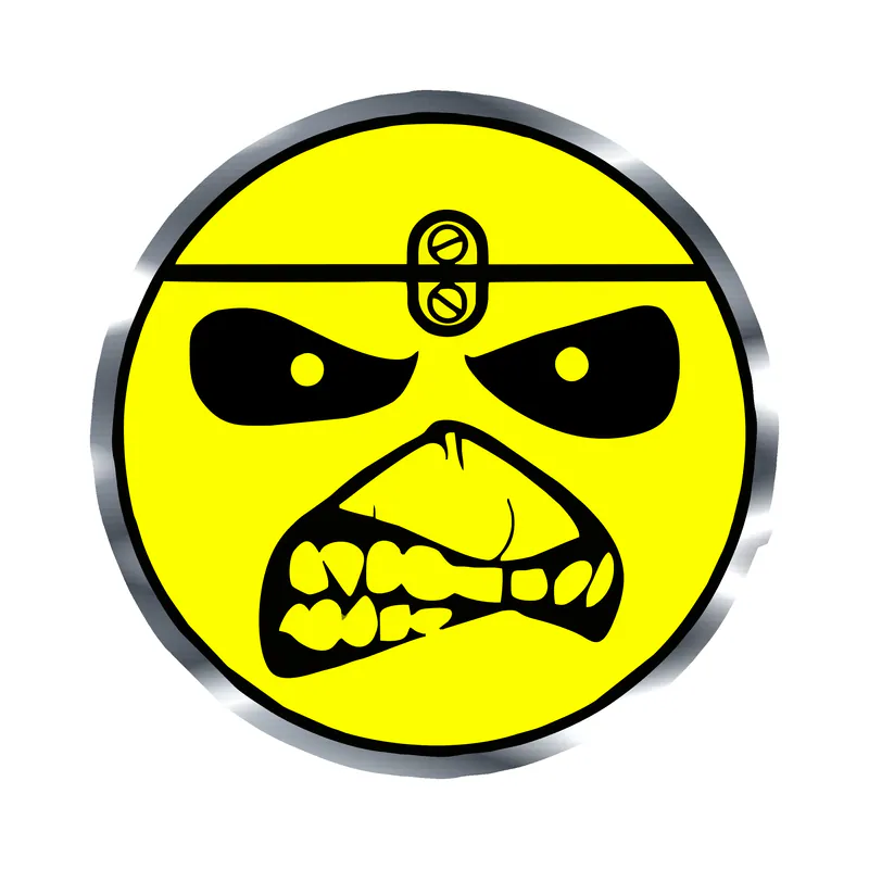 Iron Maiden Silver Chrome Vinyl Decal - Custom Size