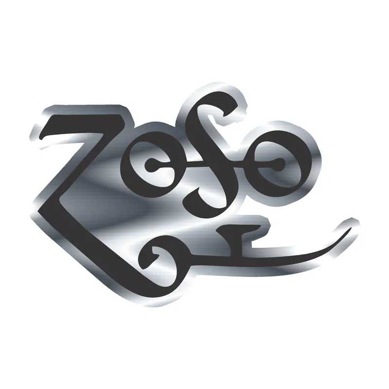 Led Zeppelin Silver Chrome Vinyl Decal - Custom Size