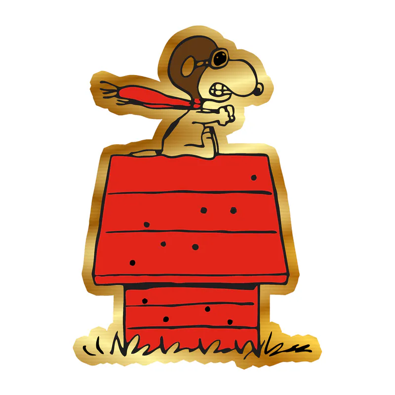 Snoopy - Gold Chrome Vinyl Decal