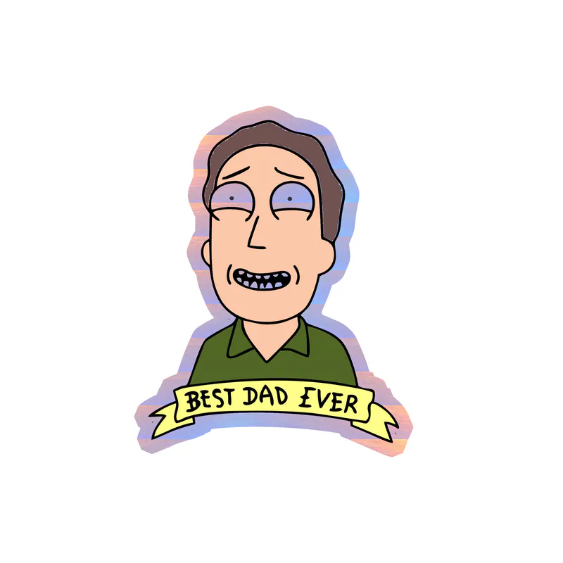 Rick And Morty - Holographic Vinyl Sticker - Custom Size