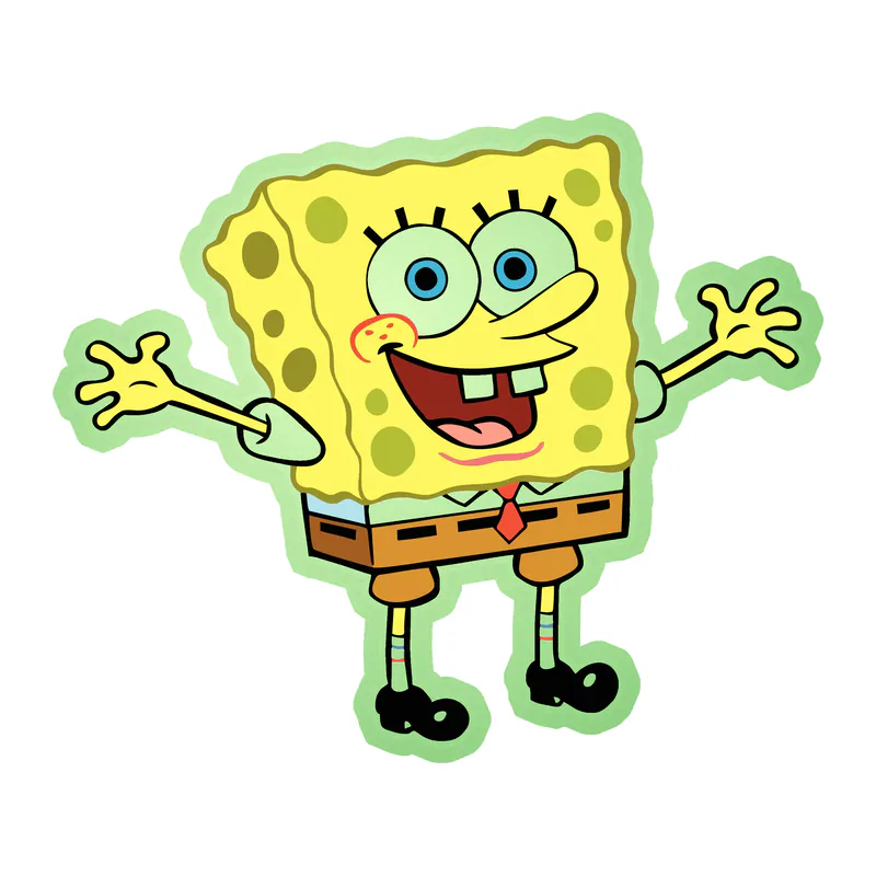 Spongebob - Glow in the Dark Vinyl Decal - Custom Size
