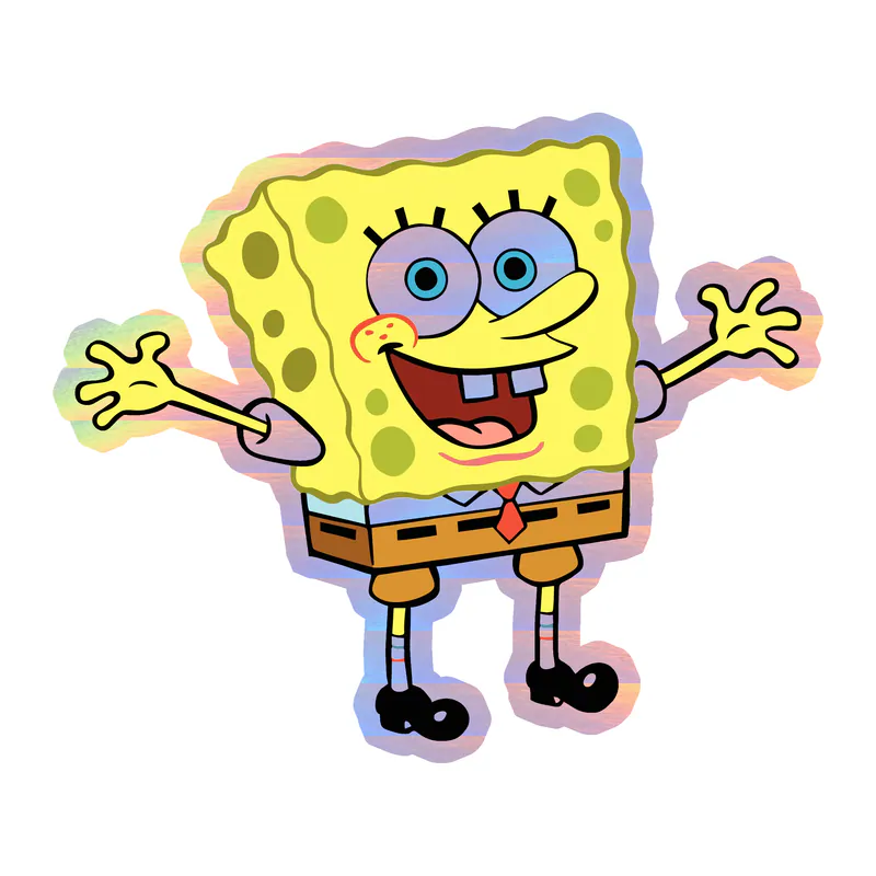 Spongebob - Holographic Vinyl Decal - Custom Size