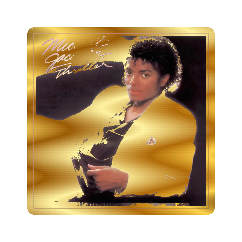Michael Jackson Gold Chrome Vinyl Decal - Custom Size
