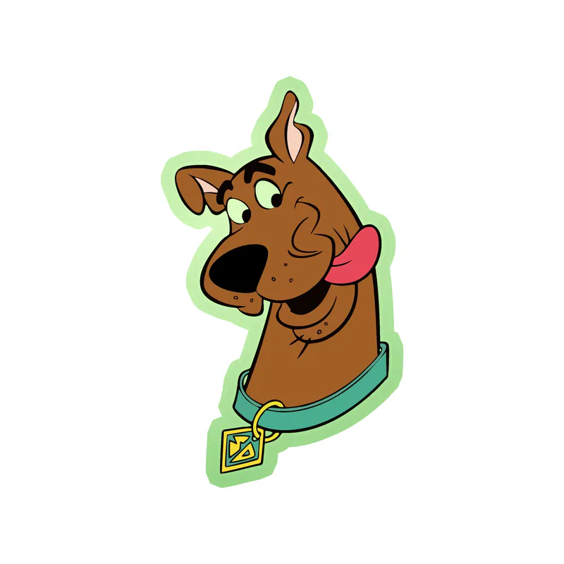 Scooby Doo - Glow in the Dark Vinyl Sticker - Custom Size