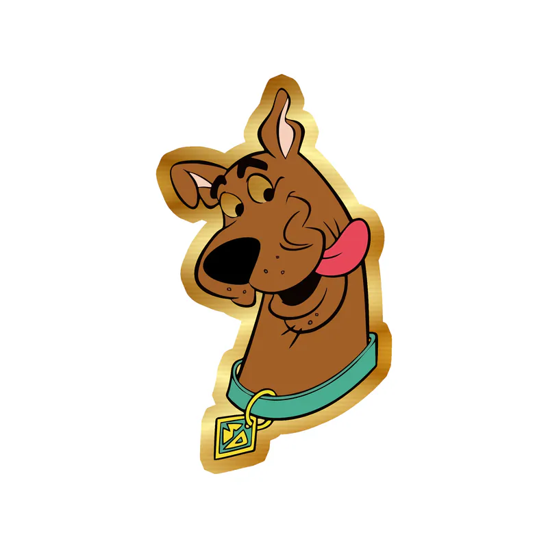 Scooby Doo - Gold Chrome Vinyl Sticker - Custom Size