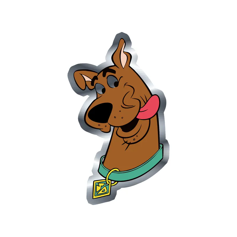 Scooby Doo - Silver Chrome Vinyl Sticker - Custom Size