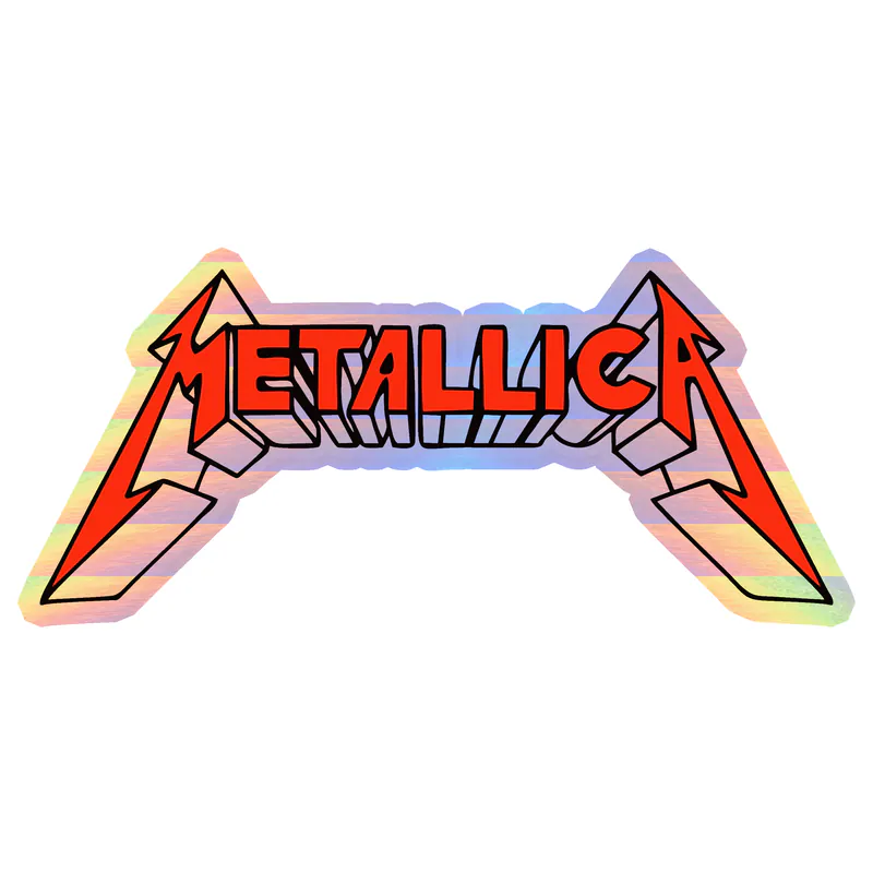 Metallica Holographic Vinyl Decal - Custom Size