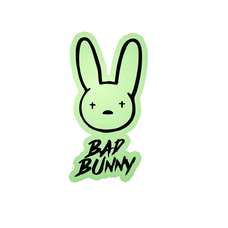 Bad Bunny Glow in the Dark Vinyl Decal