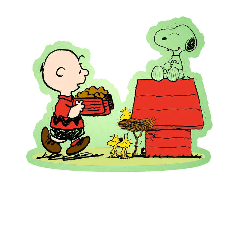 Snoopy - Charlie Brown and Woodstock Glow in the Dark Vinyl Decal