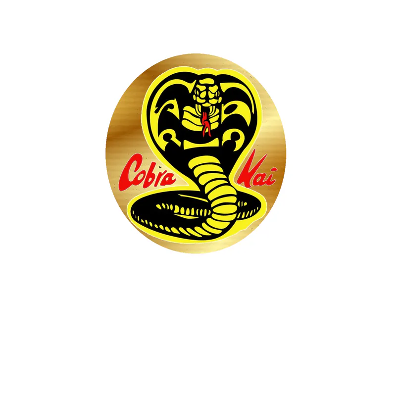 Cobra Kai Gold Chrome Vinyl Sticker - Custom Size