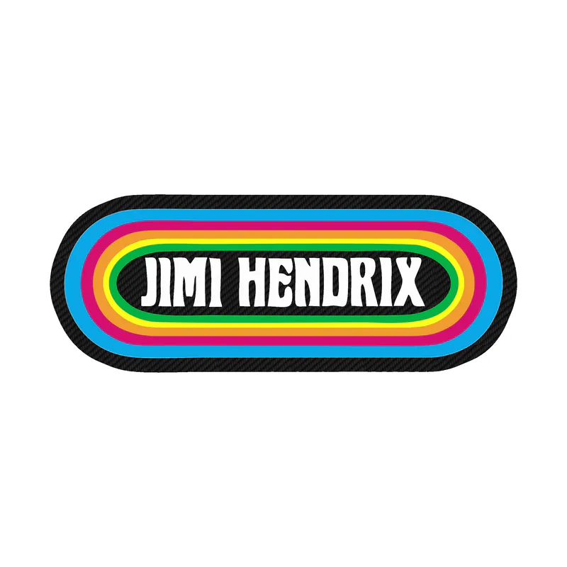 Jimi Hendrix Carbon Fiber Vinyl Decal - Custom Size